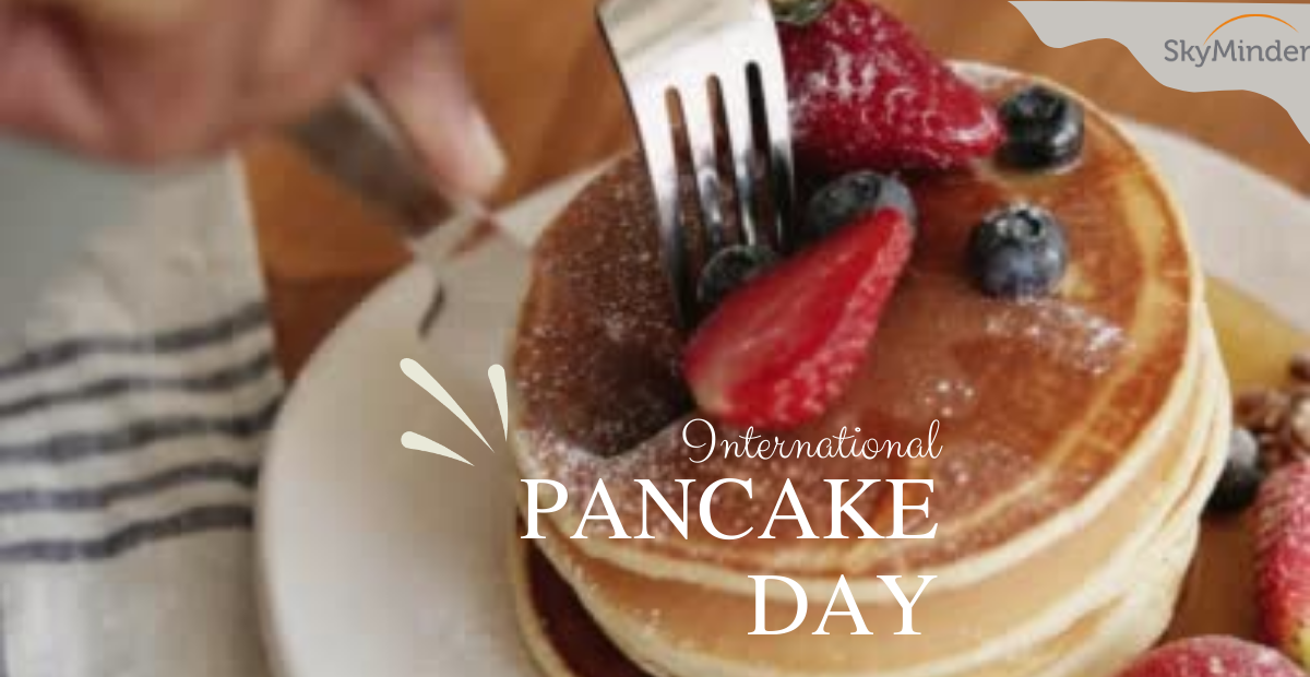 Brown And White Simple International Pancake Day Mobile Video 1200 X 620 Px