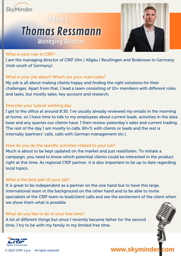 Meet ... Thomas Ressmann