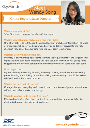 Meet ... Wendy Song