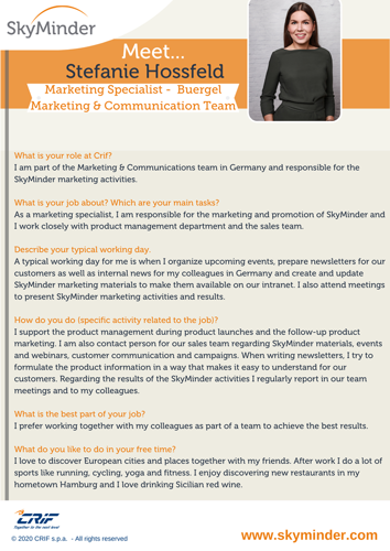 Meet ... Stefanie Hossfeld