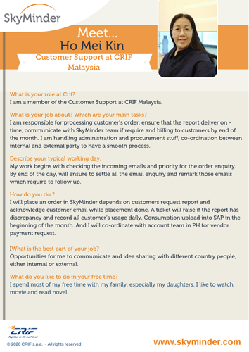 Interview to...Ho Mei Kin