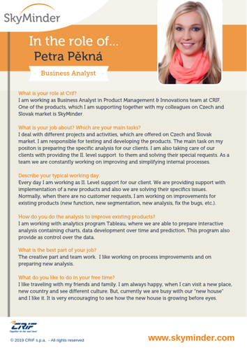 Interview to... Petra Pěkná