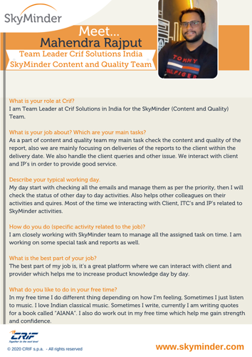 Meet ... Mahendra Rajput